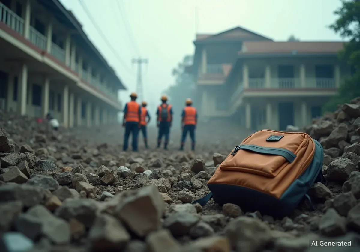 Indonesia School Collapse: 91 Students Missing in Sidoarjo