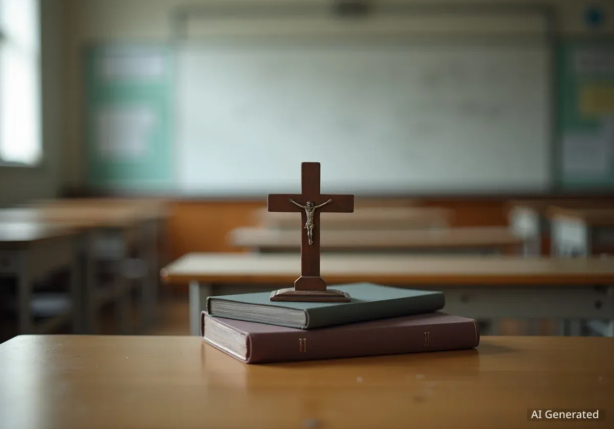 Judge Upholds Suspension of Teacher Over Classroom Crucifix
