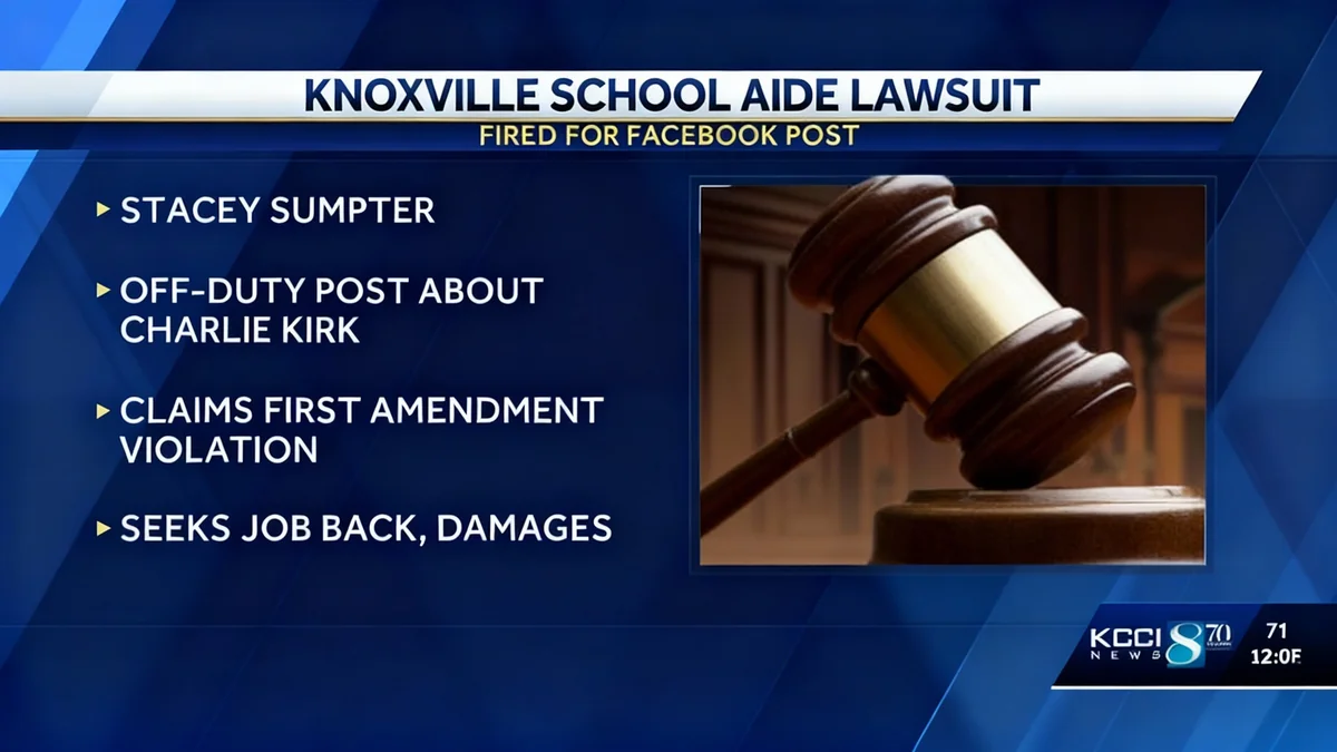 Iowa School Aide Sues District After Firing Over Facebook Post